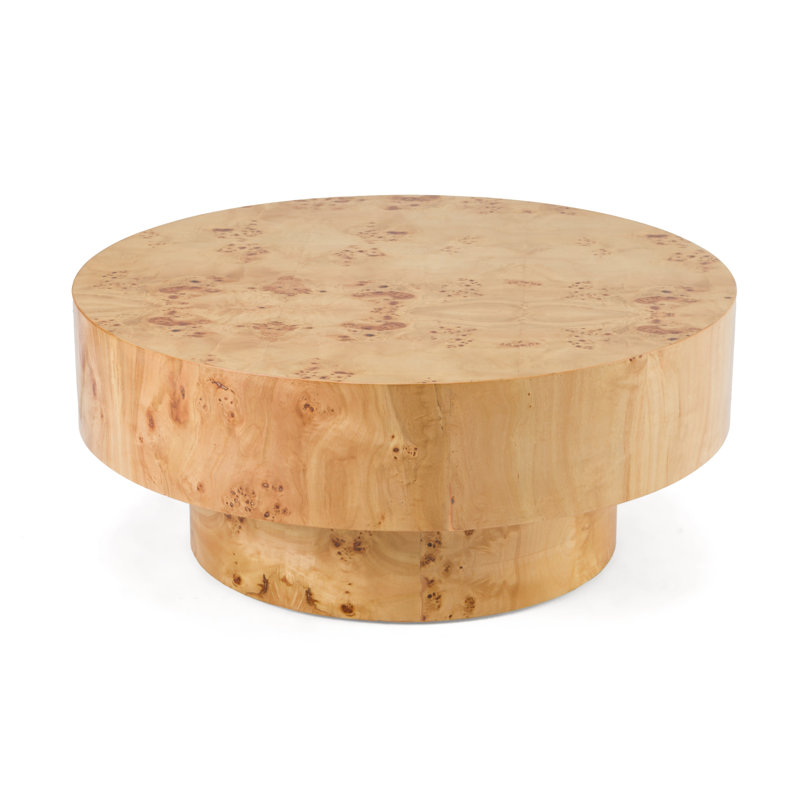 Ivy Bronx Saier - Modern Burl Round Coffee Table | Wayfair